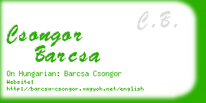 csongor barcsa business card